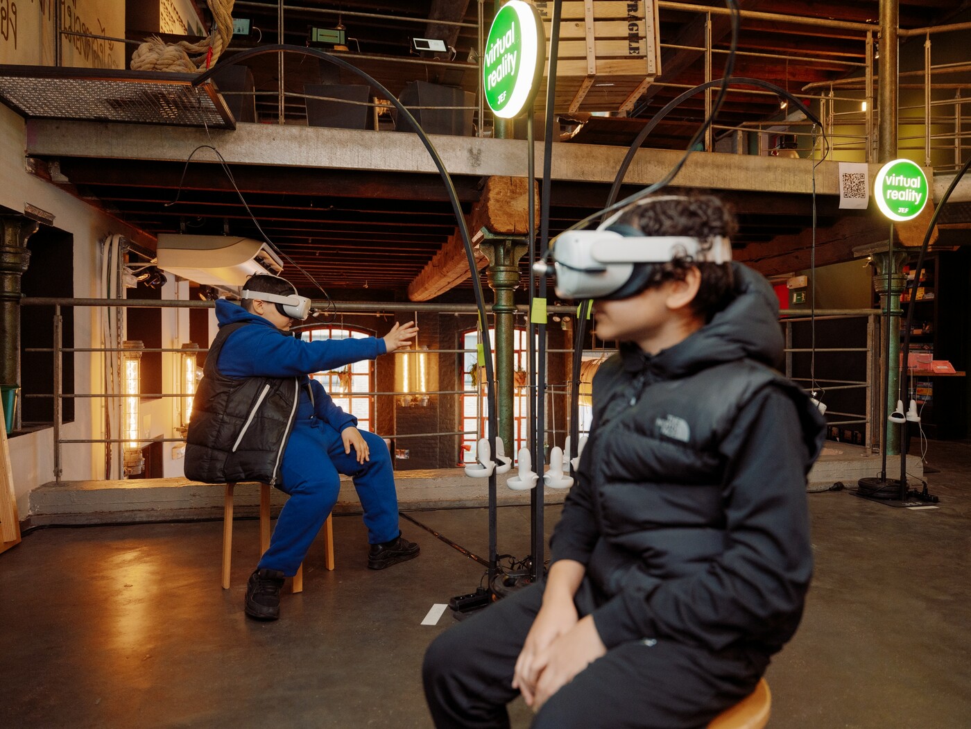 GAME ON in Gent, kinderen met VR-bril