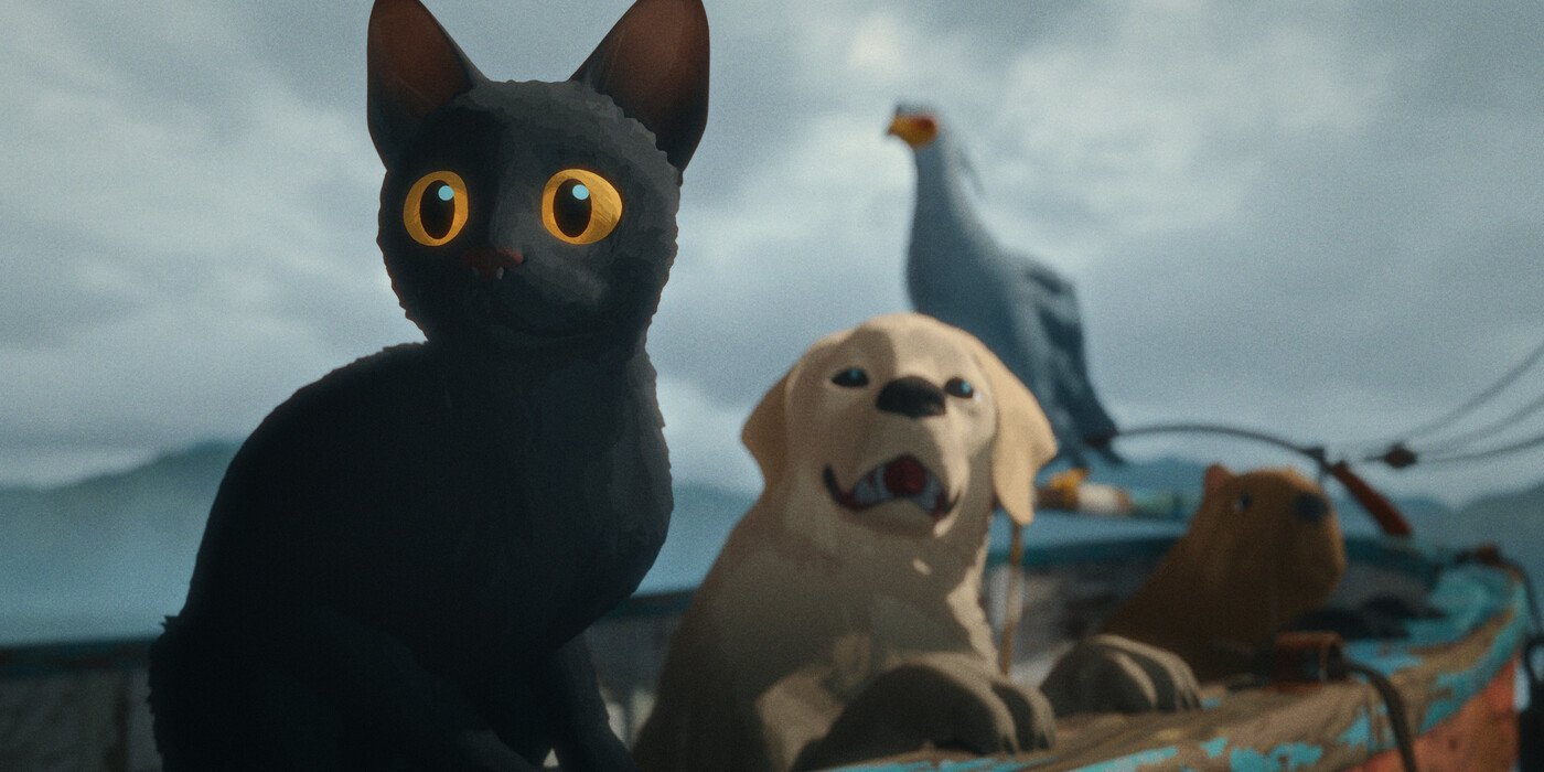 kat hond op boot film flow