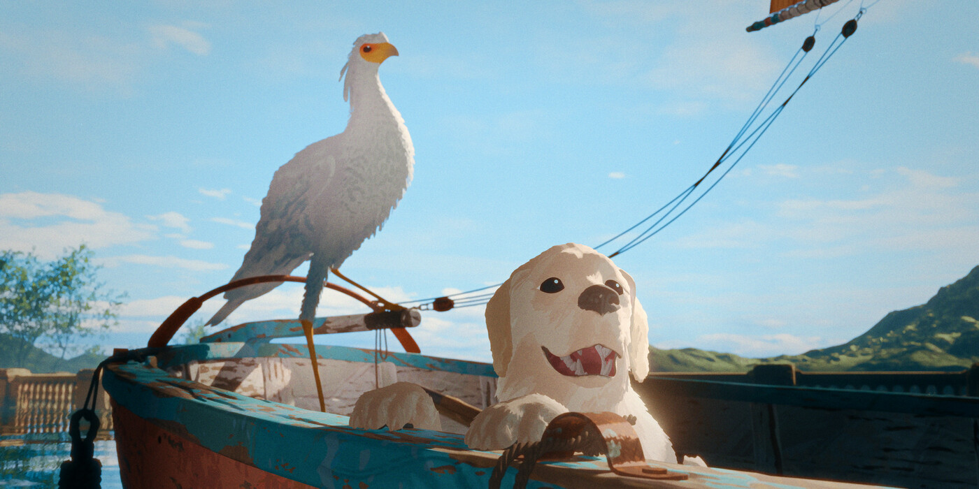 hond vogel boot film flow