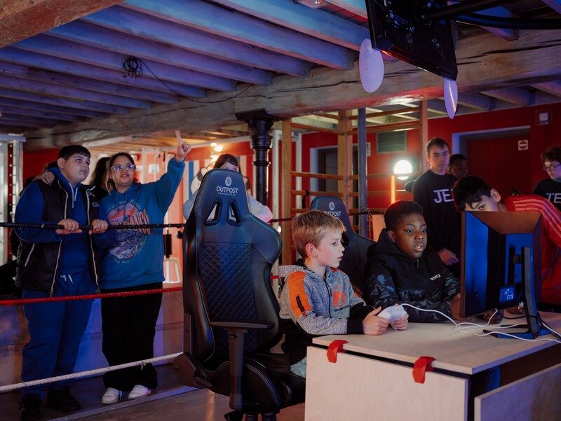 GAME ON in Gent, kinderen spelen videogames